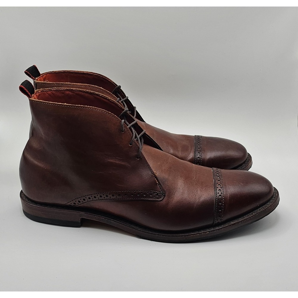 Allen Edmonds Bleecker Street Chukka‎ Boots Mens 10 Leather USA Dark Chili
